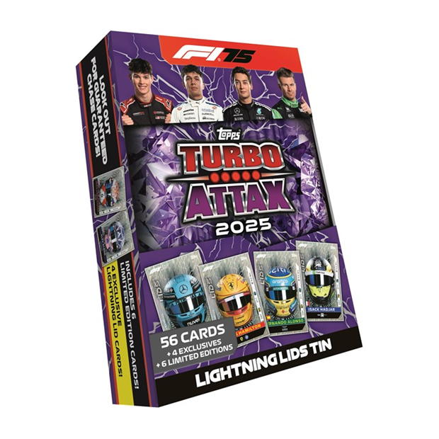 Turbo Attax 2025 Trading Card Game Mega Tin - Lightning Lids